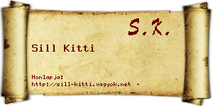 Sill Kitti névjegykártya