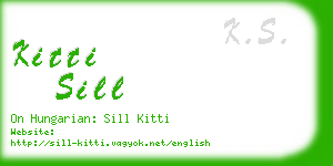 kitti sill business card